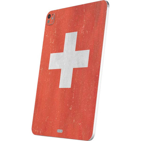 Switzerland Flag Distressed iPad Pro 13in M4 (2024) Skin